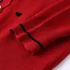 Suéter de Punto con Estampado de Corazones, Cuello Alto y Mangas Largas, Estilo Falso de Dos Piezas para Mujer, Estilo Principios de Primavera 2026, Top Rojo de Moda Ajustado