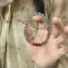 Pulsera de Pata de Gato con Perlas Verde Lima, Alto Valor Estético, Suave y Flexible, para Mujeres