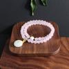 Nova Pulseira Estilo Chinês Moda Versátil Cristal Cui Jin Tianshan Pó de Sol Cristal Ping An Jade Duplo Círculo Pulseira de Cristal Explosão de Dopamina