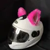 Decoración de Casco Orejas de Gato Motocicleta Vehículo Eléctrico Jinete Femenino Accesorios de Orejas de Felpa Casco de Esquí Desmontable