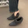 Zapatos de algodón estilo Birkenstock que aumentan la altura 2026 Invierno Mocasines de tacón alto Mocasines de felpa