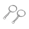 Llavero de Metal con Cadena de Cuatro Secciones de Extensión Accesorios para Joyería DIY Anillo de Llavero Colgante para Bolsa de Muñeca