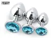 Brinquedos Sexuais Sm Metal Conjunto Plug Anal Redondo Expansor de Ânus Plug Anal Gema Strass Fonte Fabricante Atacadista