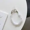 Pulsera de Muñeca de Intestino Grande de Seda Plegada Colorida Nuevo Colgante de Correa para Funda de Teléfono Móvil Bolso Corto Rojo de Red Cadena de Moda