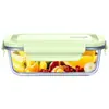 Bancada de casa atacado vidro de boro tigela para manter fresco grau alimentício lancheira transparente resistente a alta temperatura tigela para micro-ondas com tampa