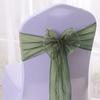 Gasa de Vidrio con Correas Azules y Amarillas para Cubierta de Silla, Flor para Respaldo de Silla, Lazo de Cubierta Elástica para Silla, Boda en Hotel