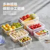 Contenedores rectangulares de plástico grueso para almacenar alimentos para el refrigerador de la cocina, recipientes para almuerzo aptos para microondas y resistentes al calor, contenedores para almacenar frutas y verduras, y recipientes herméticos aptos para congelador
