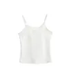 Camisola Feminina Costurada em Algodão com Lindo Design nas Costas, Novo Estilo de Verão, Alças Finas Elásticas, Caimento Justo
