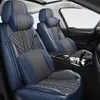 Cojín para Asiento de Coche de Piel Napa Hecho a Medida para Todas las Estaciones, Funda de Asiento de Piel de Cobertura Total para Asiento Individual/Doble, Cojín para Asiento de Coche Completo de Cinco Plazas