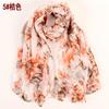 Moda otoño e invierno nuevo dulce hilo de seda fresco estampado mujeres suave transpirable chal bufanda pañuelo para la cabeza al por mayor