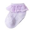 Meias de bebê primavera e outono borda de renda algodão penteado meninas verão finas meias de princesa para bebê meias de dança meias de barco com renda