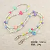Bolso Cruzado de Perlas Irregulares Lanyard Largo Portátil para Teléfono Móvil Lanyard Sencillo de Perlas para Teléfono Móvil Cadena para Teléfono Móvil Cadena Cadena