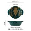 Tazón de cerámica para hornear, binaural, para huevos al vapor, pudín, postre para horno, tazón de avena, tazón creativo de estilo japonés, tazón para hornear con esmalte de color para el hogar