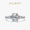 Anillo de plata esterlina s925 de lujo ligero con diamante artificial en forma de denier para mujer europeo y americano transfronterizo Amazon propuesta joyería de compromiso al por mayor