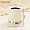 Papelera Estilo Crema Sin Tapa Hogar Dormitorio Sala de Estar Nuevo Alto Valor Estético Dormitorio Papelera Pequeña de Doble Capa Baño