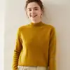Suéter Básico de Cashmere com Gola Alta para Mulheres, 100% Cashmere Puro, Engrossado, Corte Solto, Suéter Base de Tricô Emagrecedor para Usar em Camadas