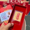 Set de Regalo Caja Dorada para Exámenes de Admisión a Preparatoria y Universidad, Regalos de Tarjeta Dorada Conmemorativos Culturales y Creativos Inspiradores al por Mayor