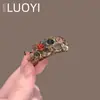 Pinza para el Cabello Pequeña de Cristal de Lujo Ligero Pinza de Pato para Mujer Diamante de Color de Gama Alta Pinza Lateral Transparente Pinza para Flequillo Pinza Pequeña de Garra Antideslizante Estilo Nuevo