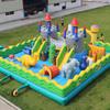 Castillo Inflable Grande Trampolín para Niños al Aire Libre Tobogán Paraíso Inflable Castillo Travieso Equipo de Juguete para Plaza al Aire Libre