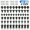 Adecuado para Fijaciones de Coche Ford Juego de 60 Piezas de Clips para Parachoques, Guardabarros y Clips de Maletero