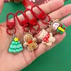 Nuevo Llavero de Resina de Santa Claus Hombre de Jengibre Lindo Alce Muñeco de Nieve Colgante para Mochila Escolar Regalo de Navidad