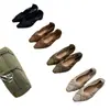 2026 Nuevos Zapatos de Plataforma Mary Janes de Gamuza Estilo Retro Francés Punta Cuadrada Suela Suave Cómodos Versátiles para el Trabajo Tacón Grueso Zapatos de Salón