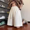 Pantalones de Verano para Hombre de Seda de Hielo Texturizada, Nuevas Llegadas, Marca de Moda Scoundrel, Frescos, Holgados, Casual, Versátiles, Rectos, Pierna Ancha, Cinco Puntos