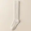 Calcetines de lana para pantorrilla de mujer, cálidos y engrosados con forro polar, calcetines largos de tubo alto, calcetines largos de invierno de doble punto, hasta la rodilla, antideslizantes