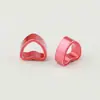 Anillo de acero inoxidable de alta calidad tapón para la oreja de doble corazón logo grabado tapón para la oreja anillo tapón electrochapado al vacío anillo tapón para la oreja en forma de corazón