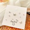 Pendientes de plata con forma de mariposa rosa, pequeños, bonitos y dulces, con un diseño de nicho, nuevos y frescos pendientes de estilo hada.