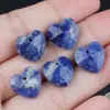 Colgante Corazón Facetado de Ágata de Cristal y Jade de 13 mm Material para Joyería DIY de Collares, Pulseras, Pendientes Accesorios Venta al por Mayor
