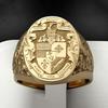 Hecheng joyería popular transfronteriza Escultura de fuente con tótem misterioso dorado Anillo Popular de negocios europeo y americano Nuevo