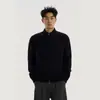 Suéter cárdigan texturizado de corte holgado con líneas sueltas, adecuado para hombres y mujeres en otoño e invierno, una prenda de punto de alta gama para parejas, prenda de abrigo de corte holgado