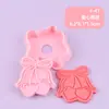 Molde para Galletas 3D Serie Día de San Valentín Realista Cortador de Estampado para Galletas DIY con Diseño de Prensa Tridimensional