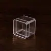 Caja de Dulces Transparente Cuadrada Pequeña con Tapa y Esquinas Redondeadas, Empaque de Regalo para Joyería, Caja Transparente para Empaque de Dulces de Menta