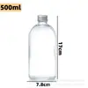 Garrafa de água salgada 500ml no atacado, garrafa de vinho de frutas, garrafa de vidro fosco para bebidas, garrafa de chá cold brew com tampa, garrafa de suco