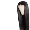 Europeus e americanos cross-border Amazon Fashion mid-length longo cabelo liso longo peruca feminina alta temperatura seda fibra química fábrica atacado cobertura de cabeça completa