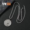 Collar de mano de oración de acero inoxidable con colgante de personalidad de hip-hop para hombre, venta al por mayor, fábrica transfronteriza entre Europa y Estados Unidos