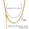 Colar Transfronteiriço de Aço Inoxidável Banhado a Ouro 18K Real Corrente Osso de Cobra Corrente de Clavícula da Moda Corrente Lisa Versátil Colar Feminino de Aço Titânio