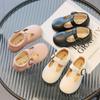 Zapatos de una sola pieza para niñas de 1-2-3 años 2026 Primavera y Otoño Nuevos Zapatos de Cuero Color Caramelo Suela Suave Zapatos de Bebé de Moda Princesa