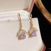 @Oferta Especial Folha de Ginkgo Incrustada de Diamantes Coreanos Elegante Luxo Acessível Brilhante Exquisito Versátil Moda Nicho Brincos High-End Preço