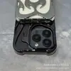 Adecuado para Funda de Teléfono Móvil Iphone17Promax Electrochapado Patrón de Llama Recortado Apple 15 Todo Incluido 16 Refrigeración y Transpirable