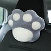 Pelúcia para encosto de cabeça de carro garra de gato fofa travesseiro de pescoço para carro travesseiro elegante confortável macio encosto de cabeça de carro cintura