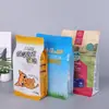Saco de Embalagem para Ração de Gato Ração de Cachorro Comida para Animais de Estimação Fundo Plano de Oito Lados Auto-sustentável Auto-selante Lanche Areia de Gato Plástico Embalagem Flexível Atacado