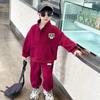 Conjunto de Moletom Infantil Estilo Primavera e Outono com Gola Alta 2026 Novo Estilo de Outono Fresco Conjunto Casual de Duas Peças para Bebê Roupas Infantis Transfronteiriças