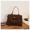 Bolso de mano tipo tote transfronterizo, gran capacidad, nuevo modelo de moda 2026, bolso de gamuza, bolso grande de hombro y cruzado para mujer
