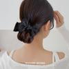 Arco bola cabeça grampo de cabelo feminino 2023 Novo temperamento de celebridade da Internet clipe de cabeça de volta cocar tecido updo grampo de cabelo