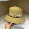 Sombrero de pescador elegante, sencillo y grande, con pantalla de lámpara, protector solar, de ala grande y pequeño, para verano