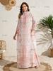 Moda Transfronteriza Ropa para Mujer Tallas Grandes Vestido Estampado Plegado Miyake Abaya