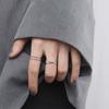 Anillo Chapado en Plata Femenino Celebridad de Internet Ins Femenino Trendy K-Style Moda Elegante Ajustable Versátil Pequeño Fresco Abierto Anillo para Dedo Índice